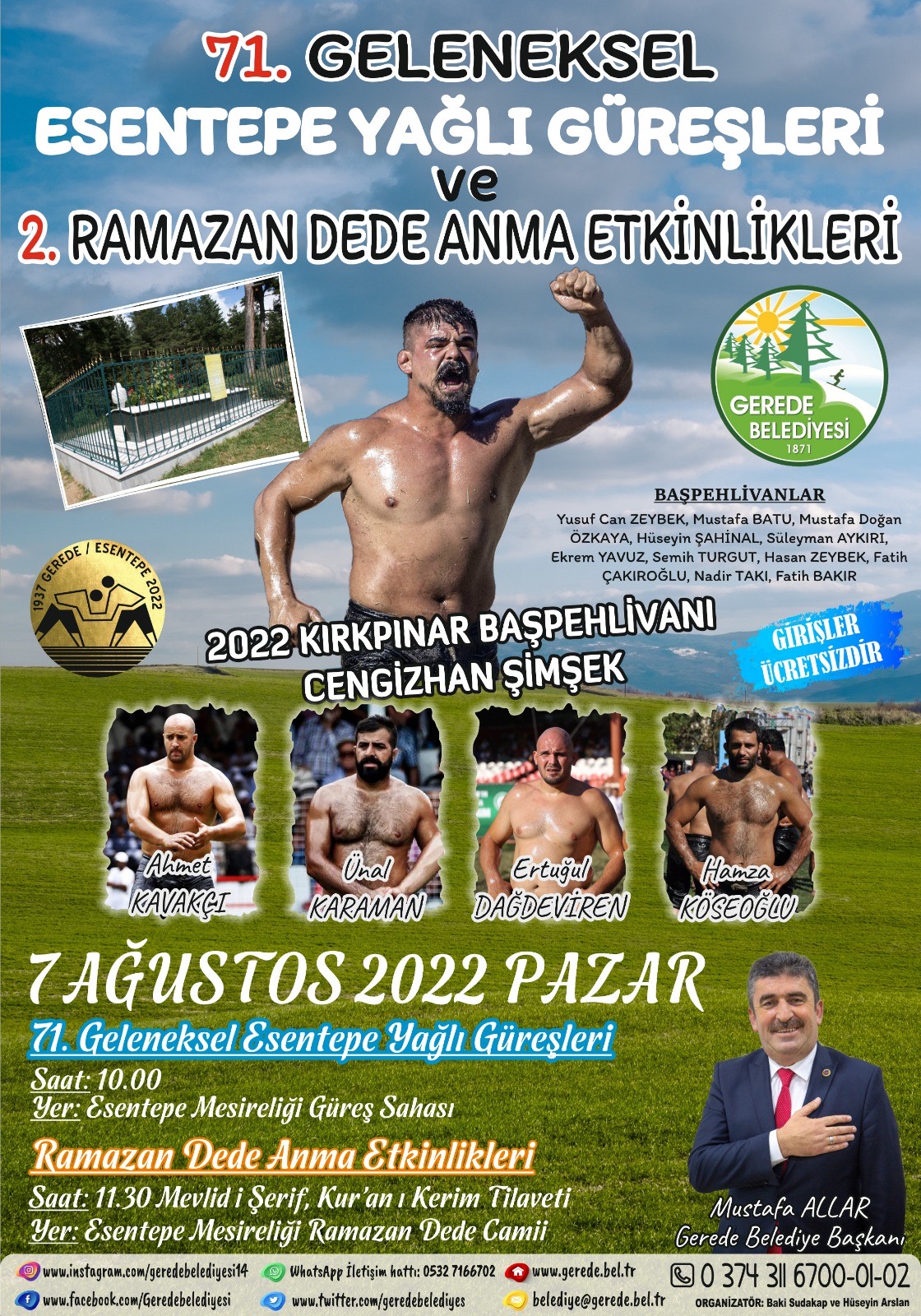 71.GELENEKSEL ESENTEPE YA�LI G�RE�LER� VE 2.RAMAZAN DEDE ETK�NL�KLER� 7 A�USTOS�TA